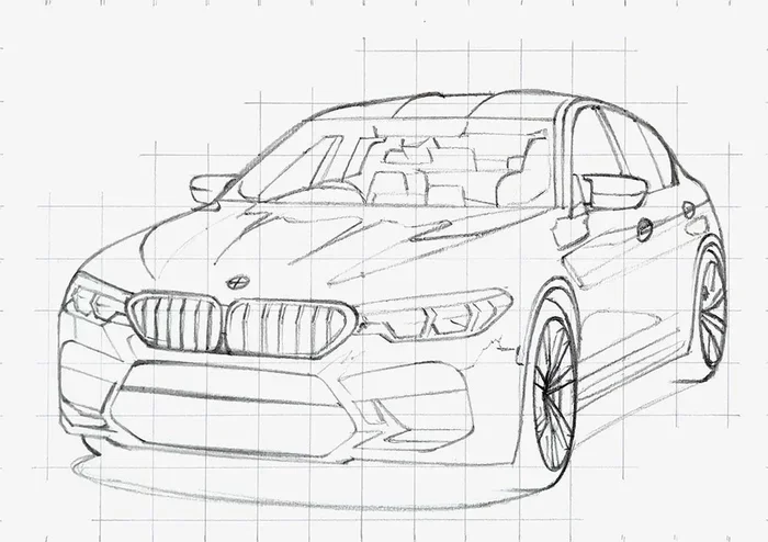Bmw M5 Drawing