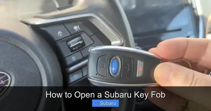 How to Open Subaru Key Fob