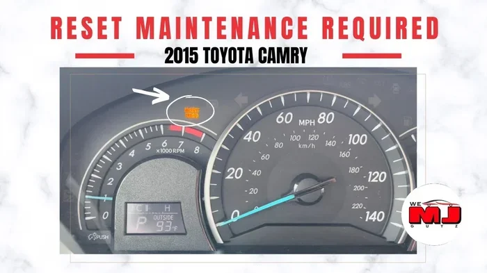 2015 Toyota Camry Maintenance Reset
