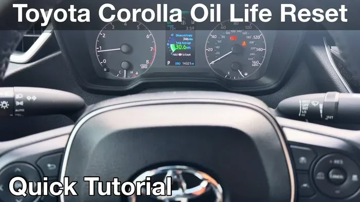 2012 Toyota Corolla Oil Life Reset